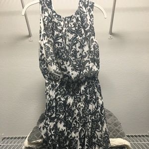 Alice + Olivia Black and White Silk Dress
